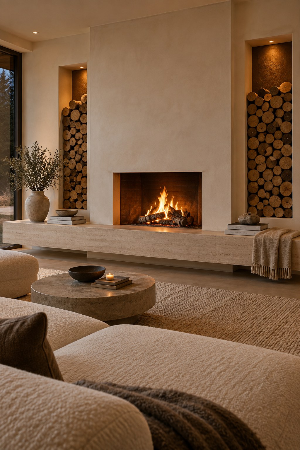 Limewash & Burrowcore Fireplace