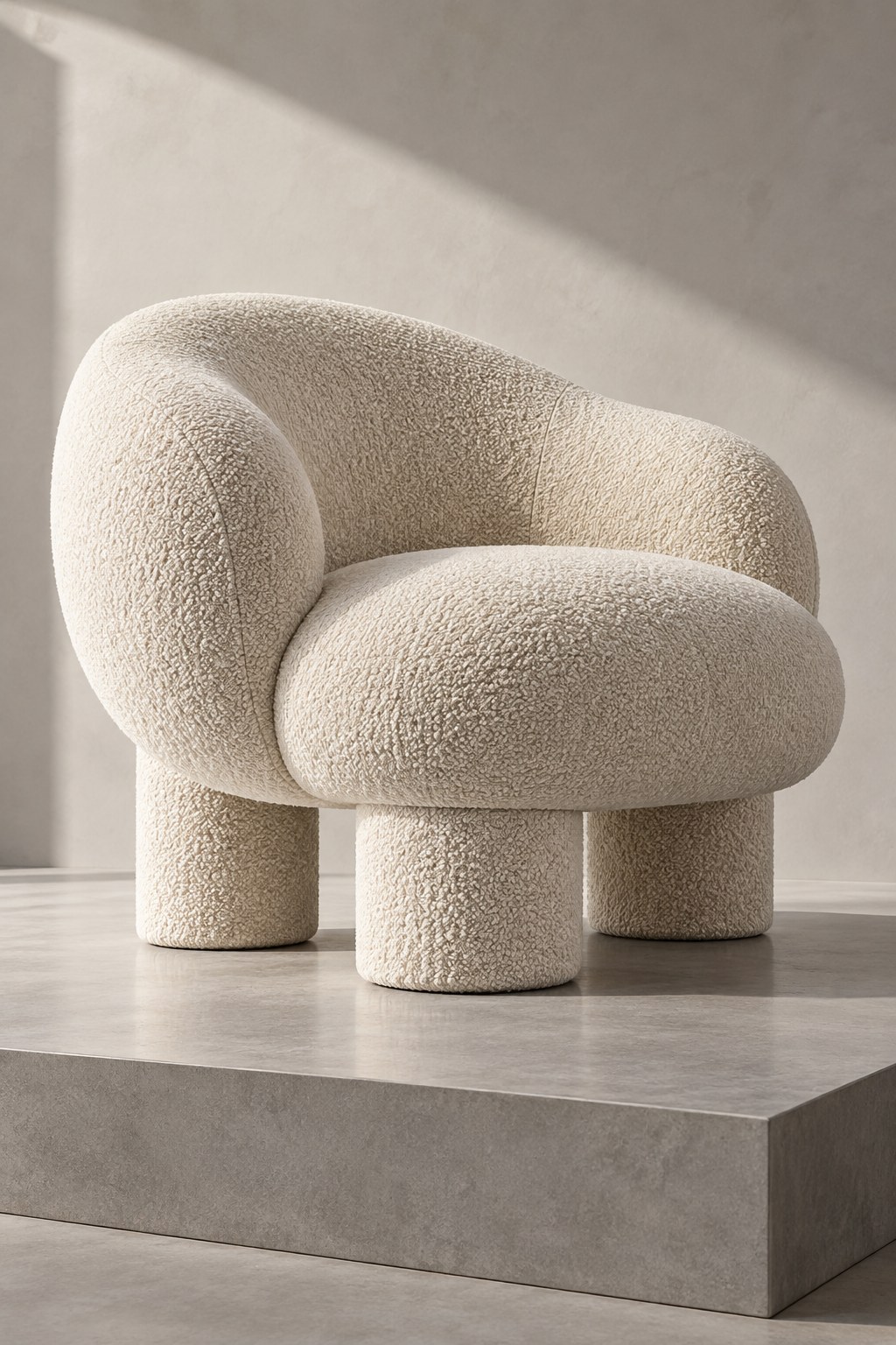 Curved Bouclé Accent Sanctuary
